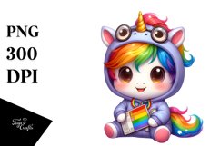 Pastel Baby Unicorn | Sublimation | Clipart Product Image 1