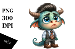 Confused Funny Dragon Tie | Clipart Product Image 1