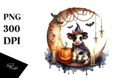 Cow Dressed for Halloween PNG Product Image 1