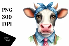 Cow Smiling Cow Portrait | Sublimation | Clipart Product Image 3