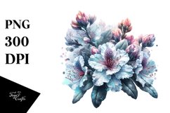 Detailed Shiny Snapdragon with Watercolor Splash | White Product Image 1