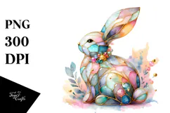 Colorful Bunny with and Diamond PNG Product Image 1