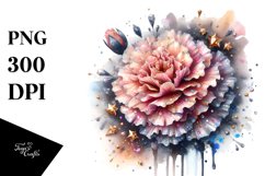 Glossy Carnation Diamond Splash Clipart Product Image 3