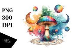 Magical Celestial Mushroom Watercolor Product Image 3
