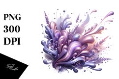 Glossy Lavender Watercolor Splash | Sublimation | Clipart Product Image 3