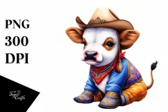 Baby Cow Cajun Two-Step Dancer's Outfit PNG Product Image 3