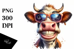 Cow Proud Cow Portrait | Sublimation | Clipart Product Image 1