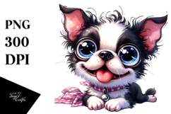 Boston Terrier Cartoon PNG Product Image 1