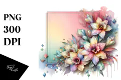 Colorful Diamond-like Narcissus PNG Product Image 1