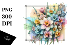 Colorful Diamond Narcissus PNG Product Image 1