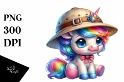 Baby Unicorn Safari Hat PNG Product Image 3