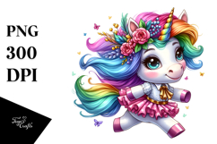 Vibrant Drawing of Cute Unicorn PNG Product Image 1