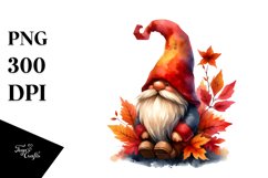 Vibrant Autumn Gnome PNG Product Image 1