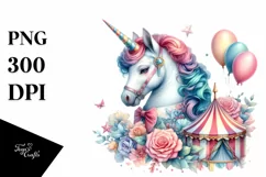 pastel Baby Unicorn Big Top PNG Product Image 1
