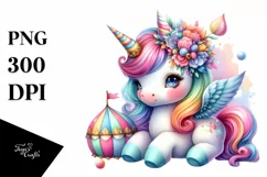 pastel Baby Unicorn Big Top PNG Product Image 3