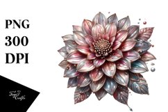 Shiny Dahlia with Metallic Insertions | White Background Product Image 1