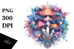 Magical Celestial Mushroom Tarot, Transparent PNG Product Image 1
