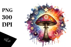 Magical Celestial Mushroom Tarot, Transparent PNG Product Image 1