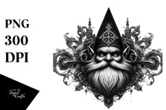 Watercolor Gothic Gnome Clipart Product Image 1