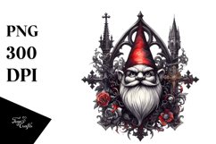 Watercolor Gothic Gnome Clipart Product Image 3