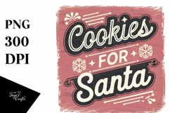 Retro Cookies for Santa Png Product Image 5