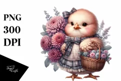 Detailed Gothic Baby Chicken Clipart Product Image 3