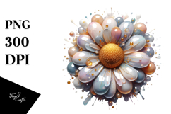 Glossy Daisy Abstract, High-Res PNG Product Image 1