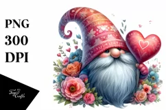 Detailed Valentine Gnome PNG Product Image 1