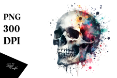 Skull with Splashes PNG Product Image 1