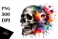 Skull with Splashes PNG Product Image 1