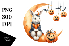 Rabbit in Halloween Style PNG Product Image 1