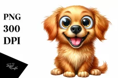 Watercolor Golden Retriever | Sublimation | Clipart Product Image 1