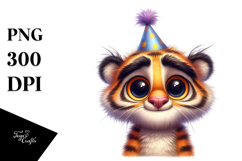 Goofy Tiger Party Hat PNG Product Image 1