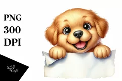 Enthusiastic Baby Golden Retriever Clipart Product Image 1