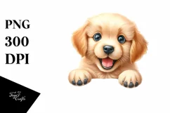 Enthusiastic Baby Golden Retriever Clipart Product Image 3