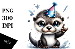 Cute Baby Otter PNG Product Image 1