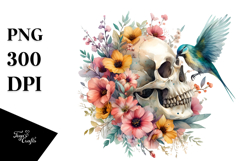 Spring Bird Skull PNG Product Image 1