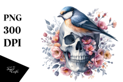 Spring Bird Skull PNG Product Image 1