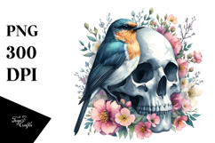 Spring Bird Skull PNG Product Image 1