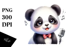 Singer Baby Panda, PNG Product Image 1