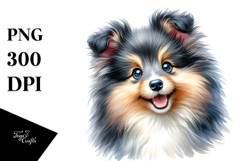 Happy Baby Shetland Sheepdog PNG Product Image 1