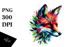 Abstract Vibrant Watercolor Fox, 20 oz Tumbler Product Image 1