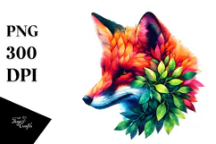 Abstract Vibrant Watercolor Fox, 20 oz Tumbler Product Image 1