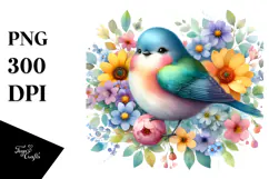 Whimsical Bird Painting, Artistic PNG Product Image 1