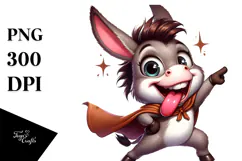 Donkey with Party Hat, High-Res PNG Product Image 1