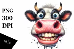 Cow Funny Cow Portrait | Sublimation | Clipart Product Image 3