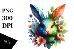 Vibrant Watercolor Bunny, 20 oz Tumbler Product Image 1