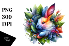 Vibrant Watercolor Bunny, 20 oz Tumbler Product Image 1
