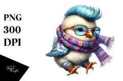 Jumping Baby Chicken, Cute PNG Product Image 1