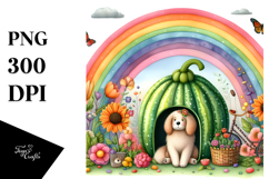 Illustration of a Dog House made of a Large Vegetable Product Image 1